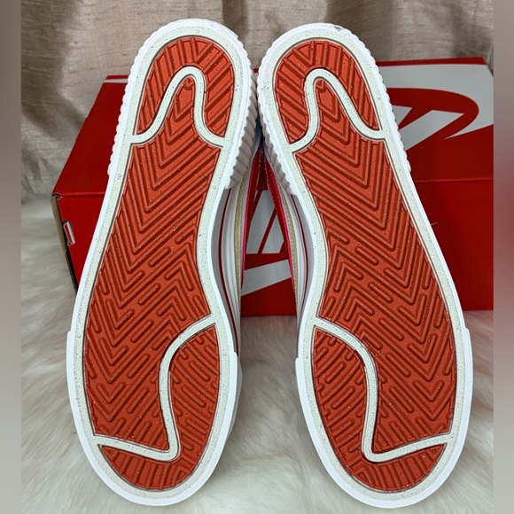 Nike Women's Court Legacy Lift White and Red Sneakers Athletic Shoes - Picture 7 of 9